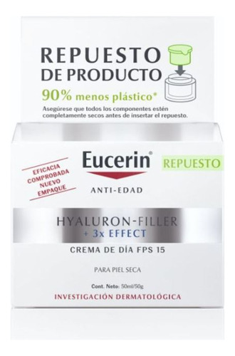 Crema De Día Eucerin Refill Hyaluron-filler Fps15 50ml