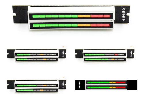 Indicador De Audio Dual De 12 Niveles, Medidor De Luz Led Vu