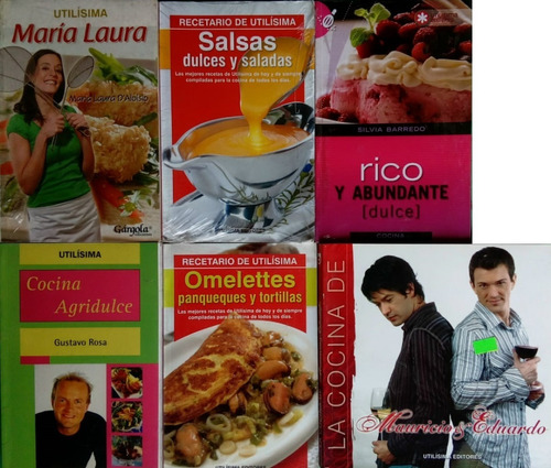 Lote X 6 Libros De Utilisima-gastronomia