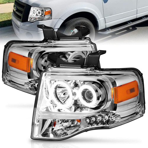 Faro Delantero Led Halo Para Ford Expedition 2007-2 Lado