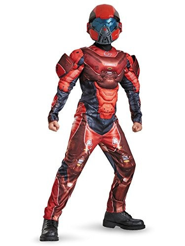 Rojo Del Músculo Spartan De Halo Clásico Traje De Microsoft,