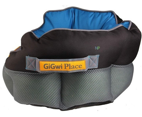 Imagen 4 de 9 de Cama Perro Gato Gigwi Place Gris/azul Large 75x50x20 Np