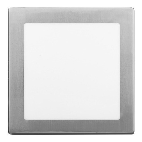 Panel Led 18w Plafon Cuadrado Aplicar Techo Acero Platil Led