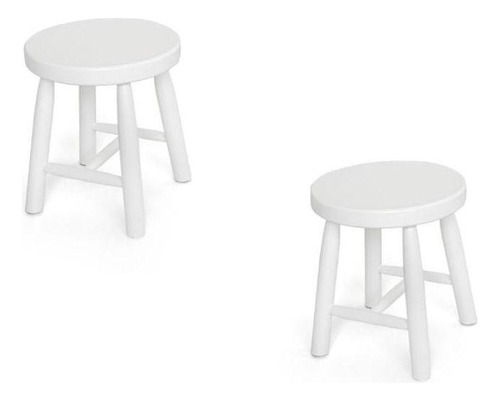 Kit 2 Banquetas Infantil Espanha - Branco
