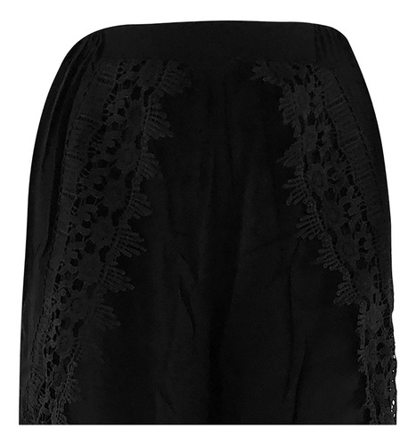 Cintura Elástica Moderna De Encaje Liso For Mujer, Amplia L