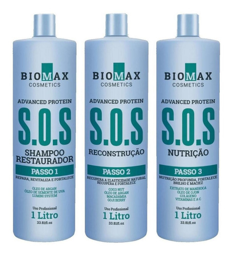 Kit Sos Capilar Therapy Hair Reconstrução Hidratação Intensa