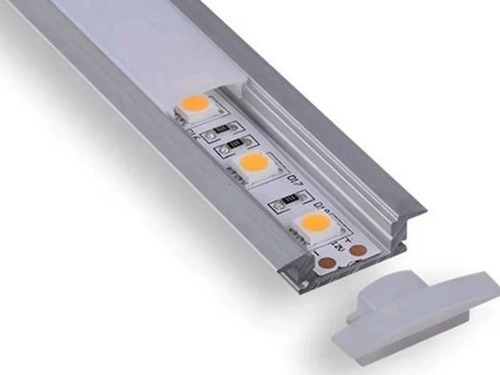 Perfil Cinta Led Empotrar Aluminio 1 Metro Iluminación 