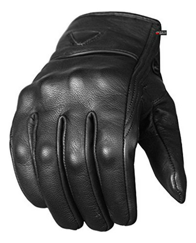 Guantes Para Motocicleta, Men's Premium Leather Street Motor