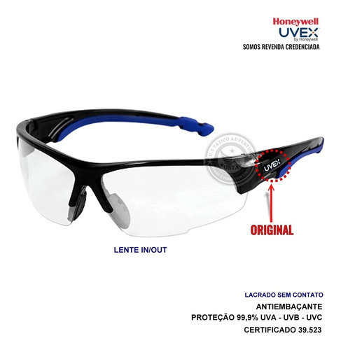 Óculos Máxima Proteção Epi Antiembaçante Uvex Certificado