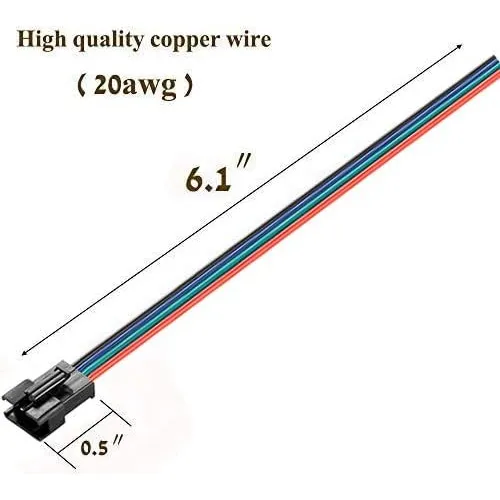 Conector Jst Sm De 4 Pines, Conector De Tira De Led, Ad...