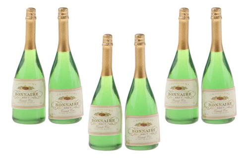 6pcs 112 Dollhouse Miniatura Botellas De Vino Juguete Bar