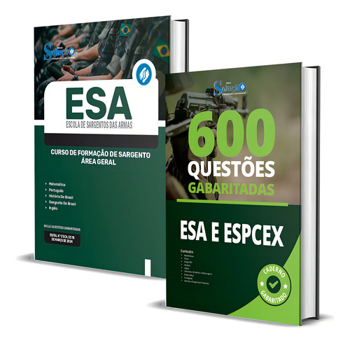 Kit Apostila Esa Formação De Sargento + 600 Questões, De Professores Especializados., Vol. 2. Editorial Editora Solução, Capa Mole, Edição Oficial Em Português, 2024
