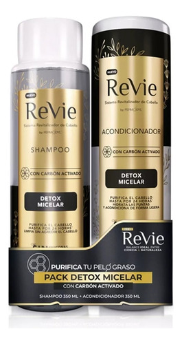 Pack Shampoo + Acondicionador Detox Micelar Revie