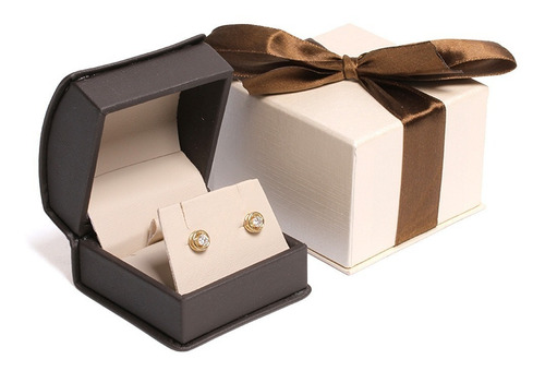 Imagen 1 de 5 de Arete De 14k Oro Amarillo 1.25 Grs Con Brillantes 45pts.