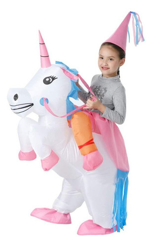 Divertido Disfraz Inflable De Unicornio Para Adultos Y Niños