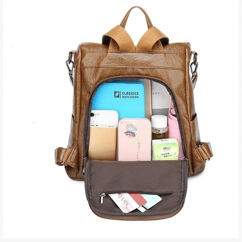 Mochila Bolsa Elegante Arco Antifurto Alto Qualidade Cor Preto