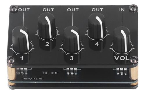 Mezclador Sound Line Tx400, 4 Canales, Mini Estéreo Portátil