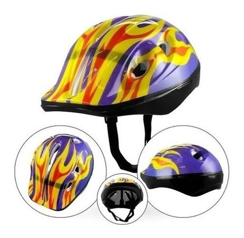 Set De Casco Y Protectores Niños Para Bici Patines Skate