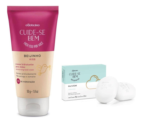 Kit 1 Crema para Manos Y 2 Jabón, O Boticário Cuide-se bien