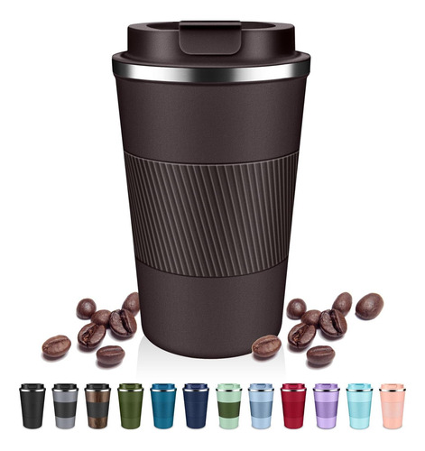 Vasos De Café Aislados Con Tapa Abatible 12 Oz 17 Oz, Taza D