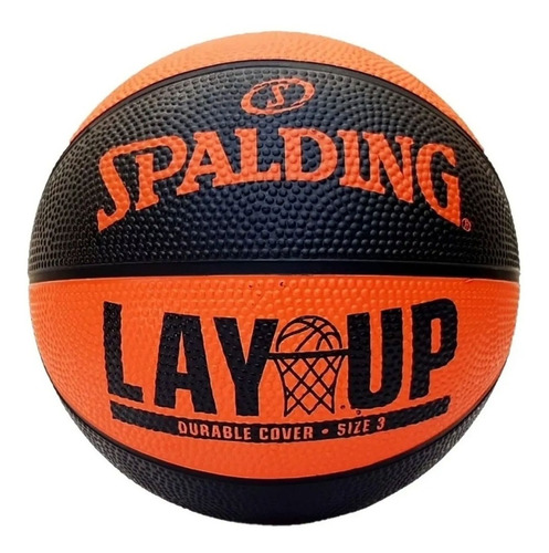 Imagen 1 de 6 de Pelota Basquet Spalding Basket Nº 3 Lay Up Negro/nar 0339