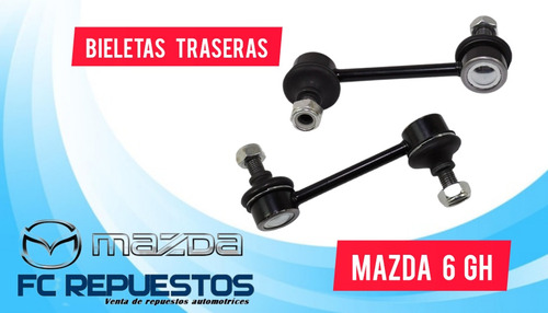 Par Bieletas Traseras Para Mazda 6 2.0l/2.5l Año 2008-2012