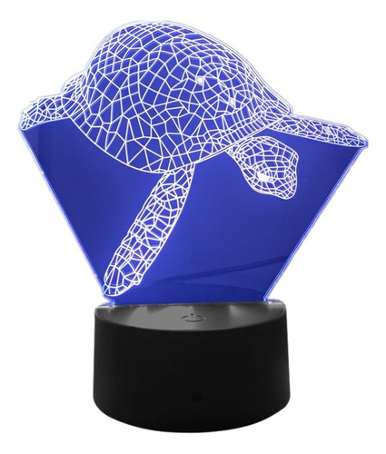 Animal 3d Ilusión Lámpara De Mesa Tortuga Luz Para Niños