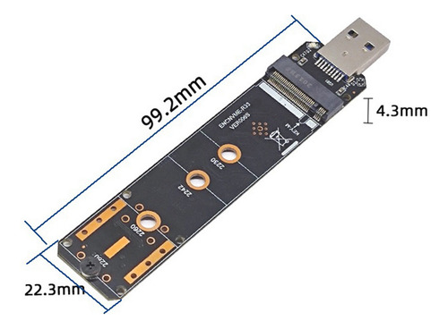 3 Adaptadores M.2 Nvme Ssd A Usb3.2 Gen2 De 10 Gbps M.2 Nvme