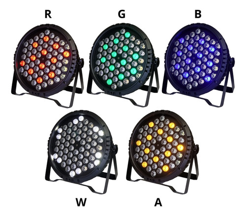 Kit 8 Parled Slim 60 Led Cree 3w Rgbwa