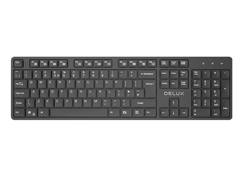 Teclado Inalámbrico Delux Sk800g Black Recargable