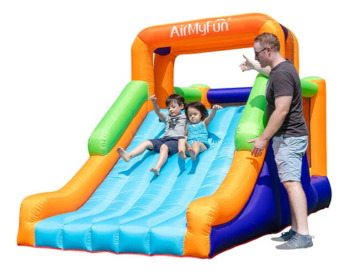 Airmyfun Casa De Rebote Con Tobogan Inflable Y Duradero, Cas