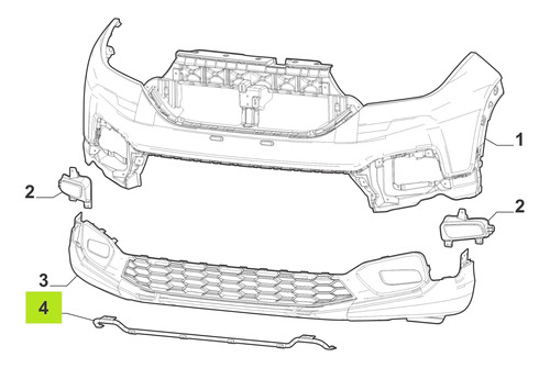 Soporte Inf Parachoque Delt Original Fiat Strada Freedom 20-