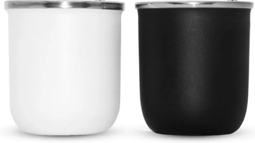Mate Termico Acero Inoxidable Con Bombilla De Colores Color Negro