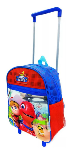 Mochila Con Carro Dino Ranch Con Lic. Original 12'' 74201