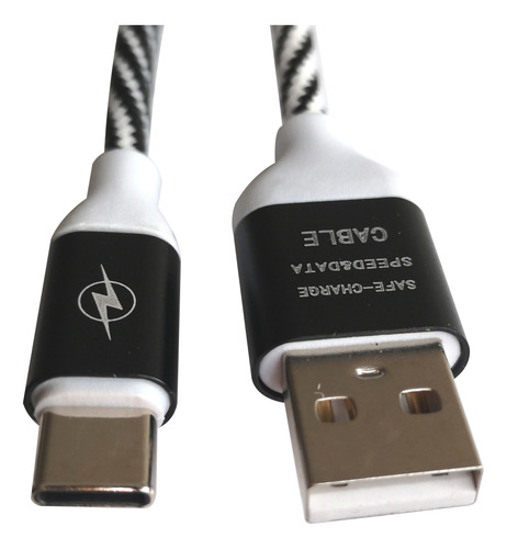 Cable Usb Tipo C Telado 1 Metro Carga Rapida Y Datos