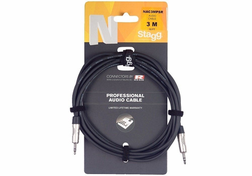 Imagen 2 de 2 de Cable Para Celular O Similar 3m Mini Plug-plug Stagg Nac3mps