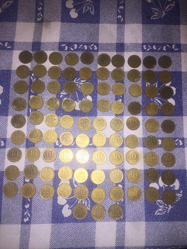 Lote De 93 Monedas De 10 Centavos Austral 1985 1986 1987 88