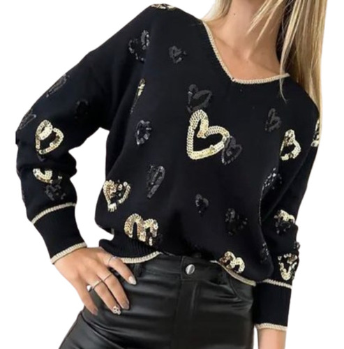 Sweater Importado Corazones - Mia Mia Mujer (f) 2d