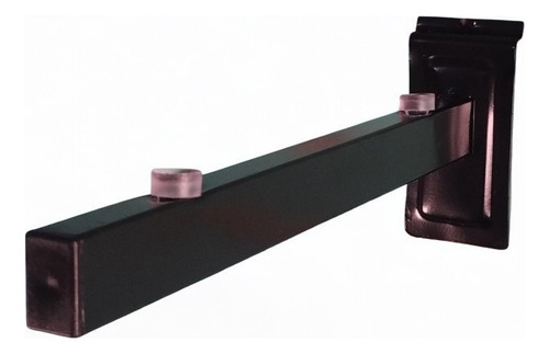 Mensula Panel Ranurado Negra 28 Cm X 10 U Para Estantes Negro