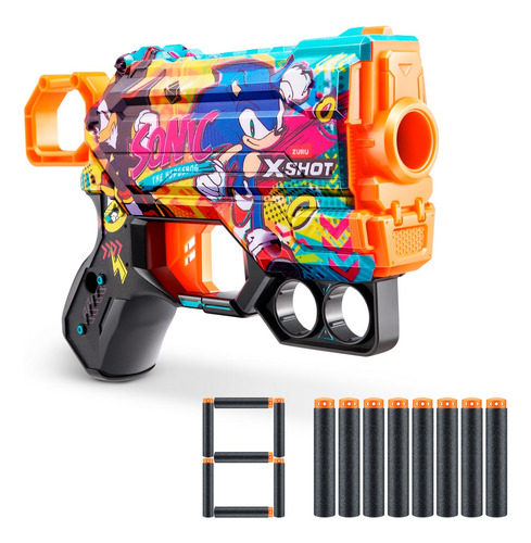Lanza Dardos Skin Menace Con 8 Dardos X-shot - Hyper Spike
