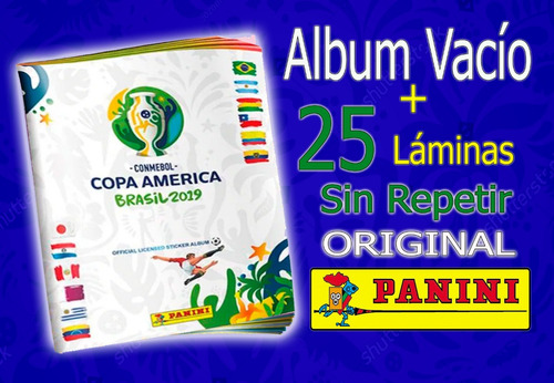 Album Copa America 2019 Panini + 25 Laminas Sin Repetir