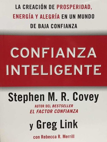 Libro Confianza Inteligente- Stephen M. R. Covey