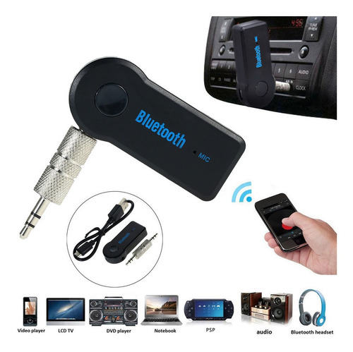 Imagen 5 de 10 de Receptor Bluetooth Manos Libres Auto Pc Audio Auricular Mic