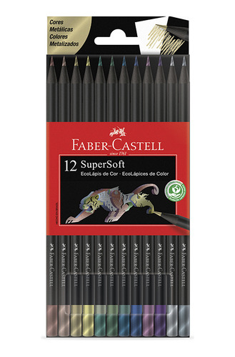 Lapiz Color Faber Super Soft Metal X12 Faber-castell