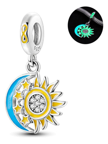 Charm Sol Y Luna Plata Ley 925