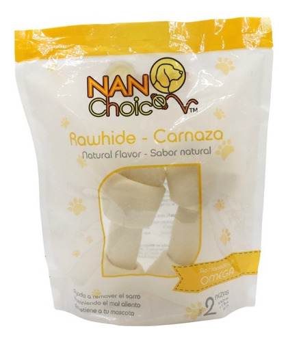 Premios Para Perro 2 Huesos De Carnaza Premium Deliciosos