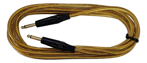 Cable Tela Plug - Plug 3m Warwick Rcl 30203 Dorado Mallado