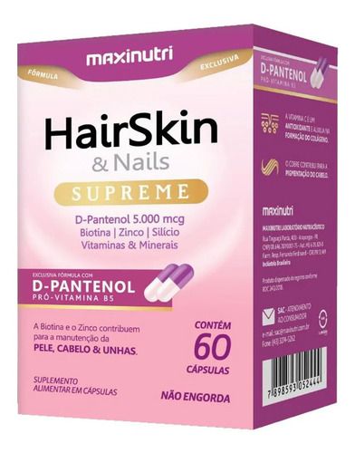 Imagem 2 de 5 de Combo 2 Hair Skin Supreme + Hidratante Labial Lip Balm