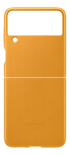 Funda protectora de piel para Galaxy Z Flip3 - Mostaza