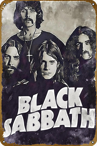 Knioil Black Sabbath Póster Musical Bar Café Pared Karaoke R